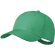 Gorra running personalizada 6 paneles en poliéster rPET ajustable Oconor Verde