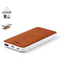 Powerbank con cargador inalámbrico Yerry RCS de 8.000 mAh y cuero reciclado