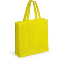 Bolsa Natia de no tejido para serigrafía non woven laminado personalizada amarillo