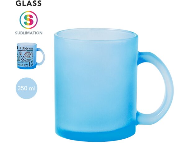 Taza barata publicitaria Cervan cristal mate 350ml caja individual detalle 1