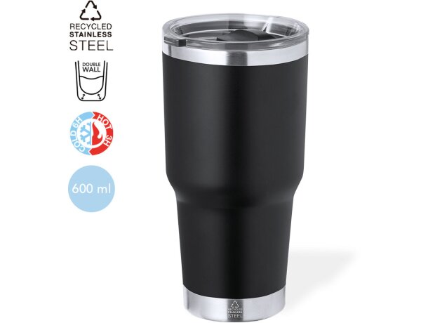 Vasos térmicos acero inoxidable reciclado Tobey detalle 1