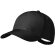 Gorra running personalizada 6 paneles en poliéster rPET ajustable Oconor Negro