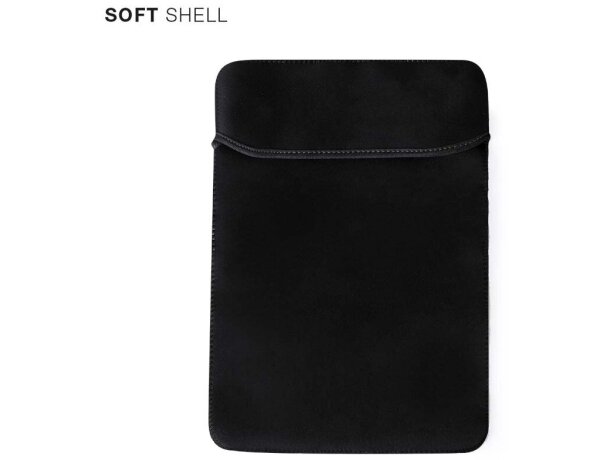 Fundas para tablets para empresas Garlan práctica y soft shell negra detalle 1