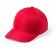 Gorra krox básica de poliéster en 5 paneles para empresas rojo