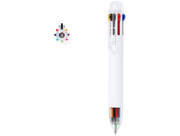 Bolígrafo multicolor para regalar Kiviuk con 8 colores ergonómico y funcional detalle 1