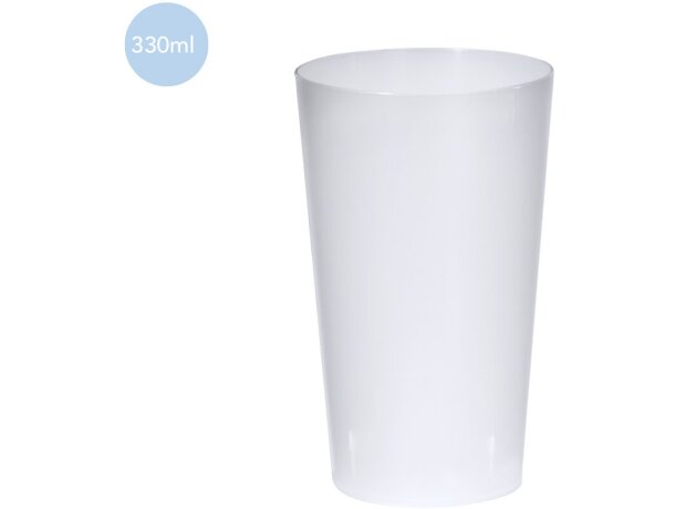 Vaso de plástico publicitario reutilizable de pp 330ml detalle 1