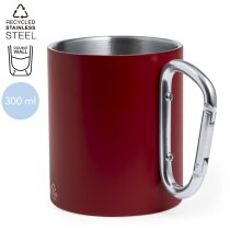 Tazas vintage personalizadas Lecrer de acero reciclado 300ml con mosquetón