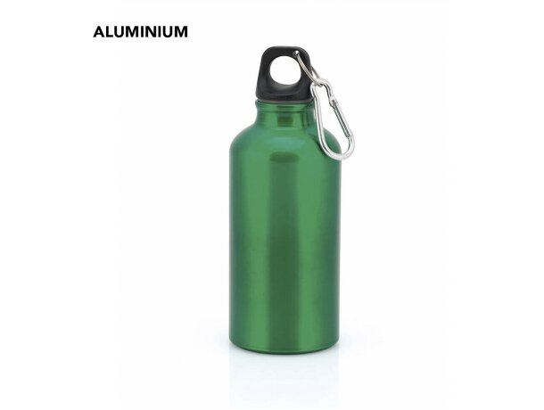 Bidón Mento de aluminio con mosquetón 400 ml personalizado grabado