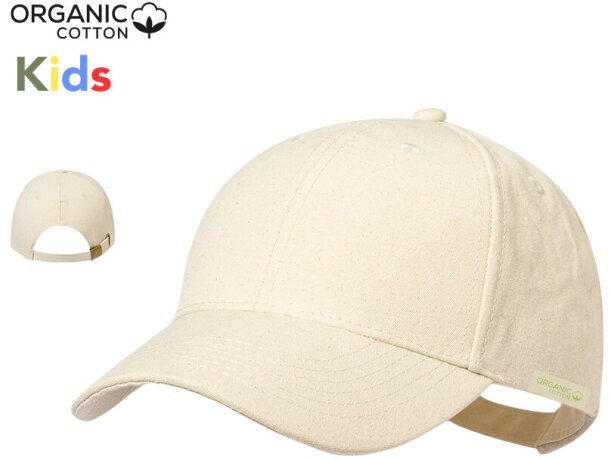 Gorra para niño Lemkin de 6 paneles 100% algodón orgánico cierre ajustable detalle 1