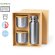 Botellas térmicas Dickinson set bidón 500ml y vasos acero inox bambú detalle 1