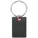 Llavero de metal personalizado Dorky acero negro rectangular colores vivos Rojo