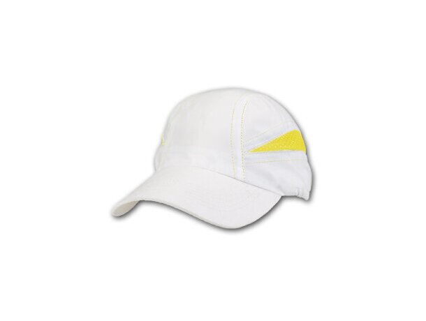 Gorras running microfibra blanca combinada 6 colores marca Contrast detalle 1