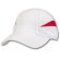 Gorras running microfibra blanca combinada 6 colores marca Contrast Rojo