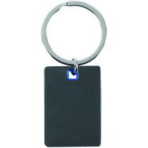 Llavero de metal personalizado Dorky acero negro rectangular colores vivos