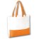 Capazos de playa Beach colores combinados non woven con blanco Naranja