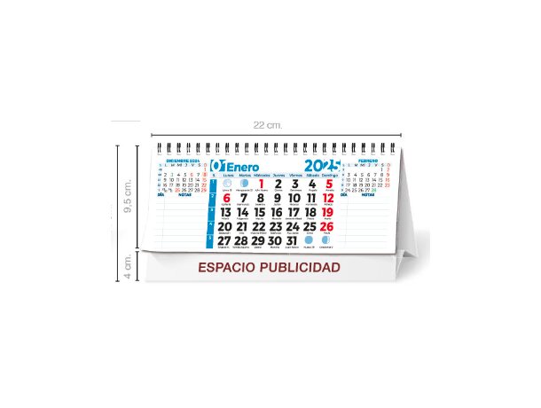 Calendario Sobremesa Grande 7 Hojas detalle 2