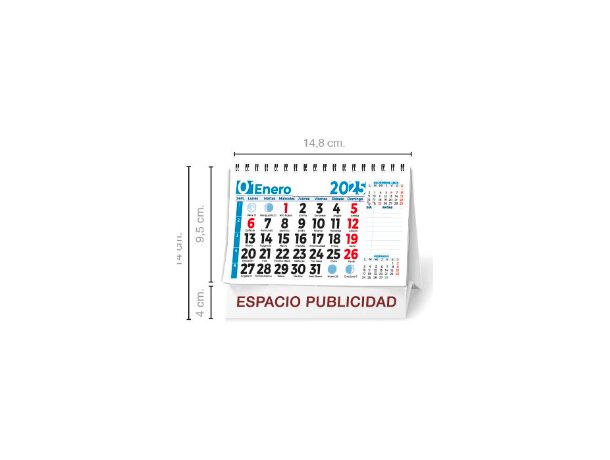 Calendario Sobremesa Estandar 13 Hojas detalle 2